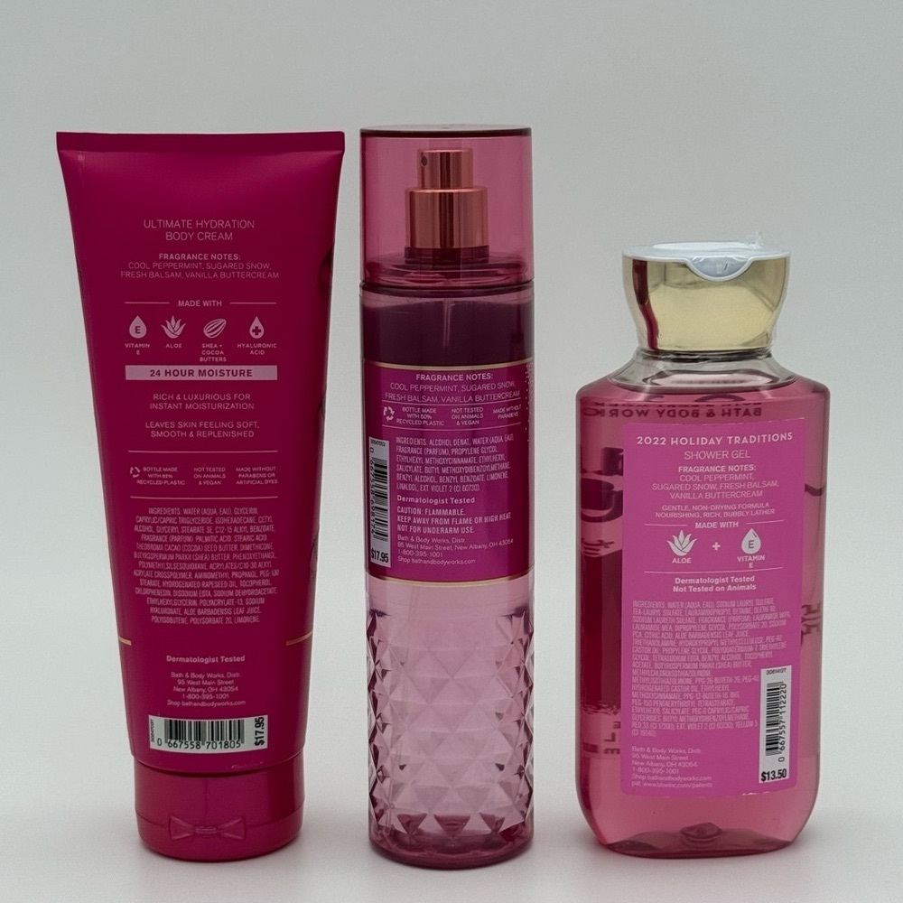 Bath & Body Works Twisted Peppermint Body Care Gift Set NWT - Picture 4 of 5